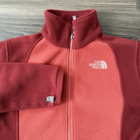 The North Face Jackets & Blazers - North Face Jacket Sweater Womens Medium Orange Maroon Fleece Full Zip Outdoors